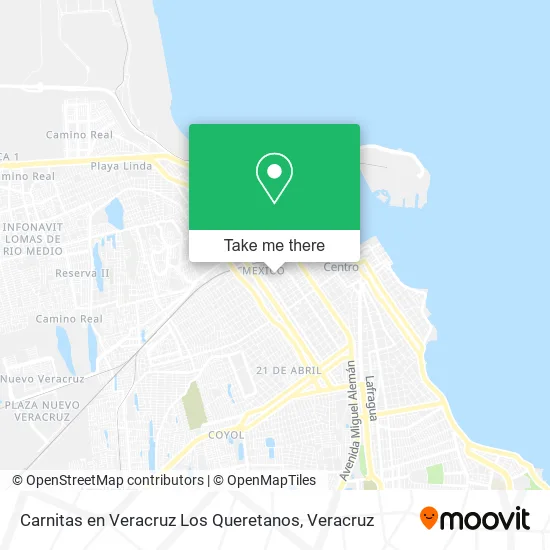 Carnitas en Veracruz Los Queretanos map