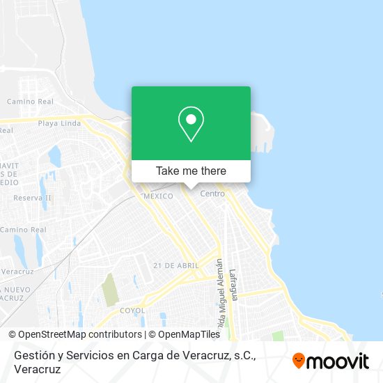 Gestión y Servicios en Carga de Veracruz, s.C. map