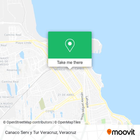Canaco Serv y Tur Veracruz map