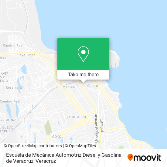 Escuela de Mecánica Automotriz Diesel y Gasolina de Veracruz map