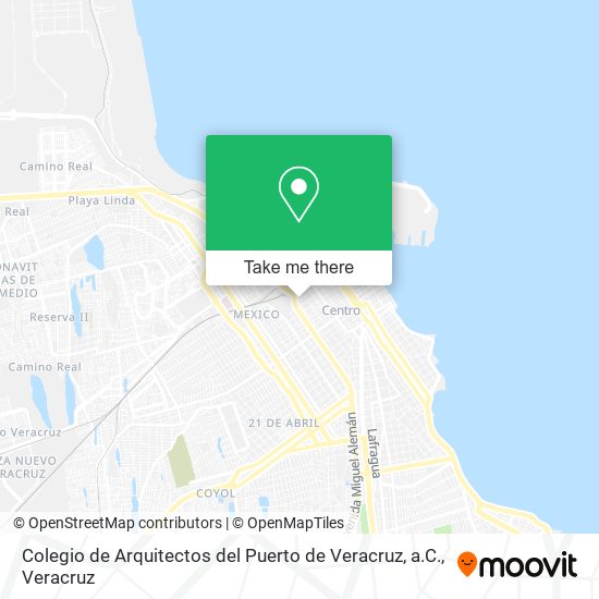 Colegio de Arquitectos del Puerto de Veracruz, a.C. map