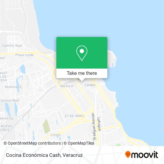 Cocina Económica Cash map