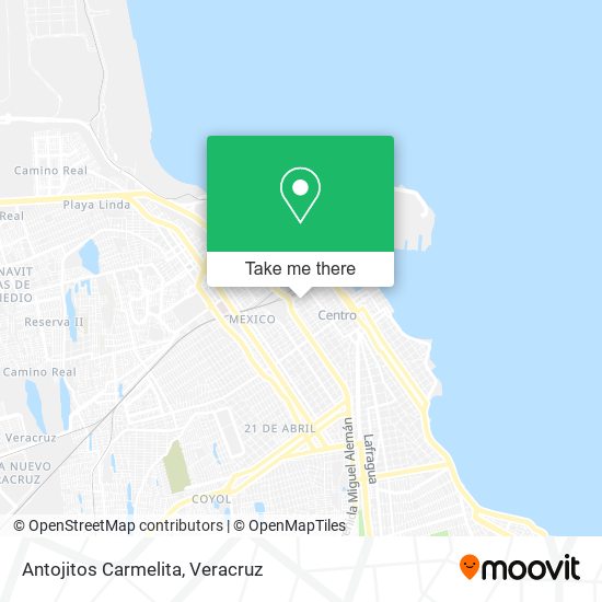 Mapa de Antojitos Carmelita