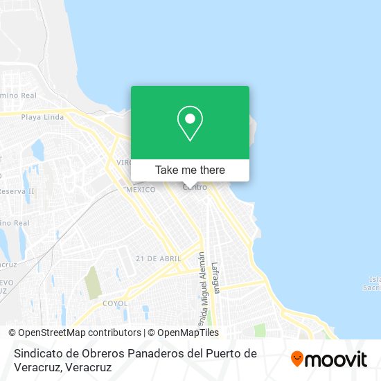 Sindicato de Obreros Panaderos del Puerto de Veracruz map
