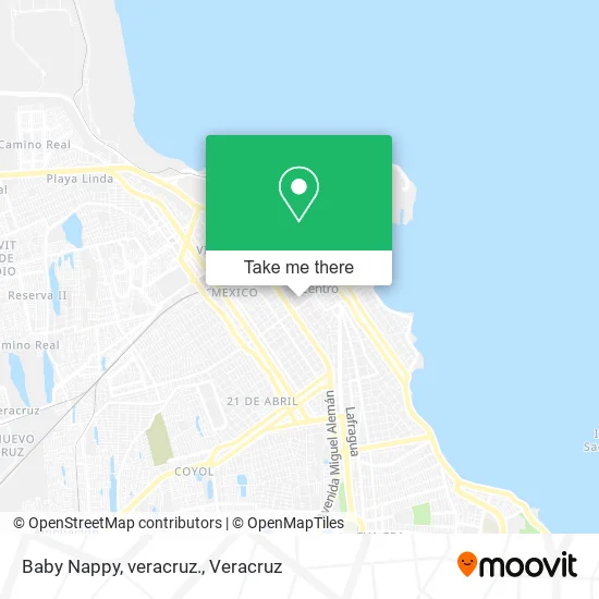 Baby Nappy, veracruz. map