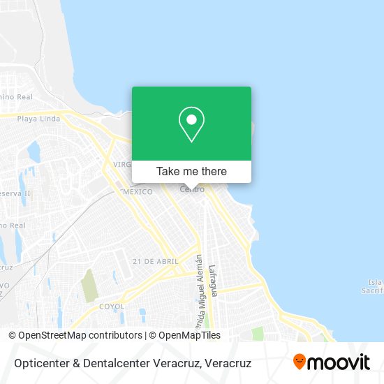 Mapa de Opticenter & Dentalcenter Veracruz