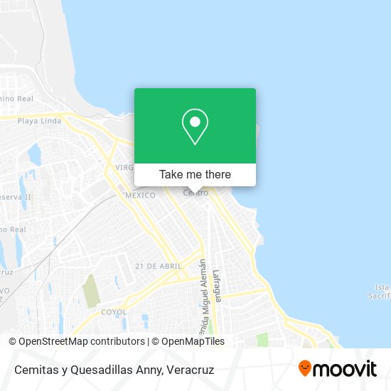 Mapa de Cemitas y Quesadillas Anny