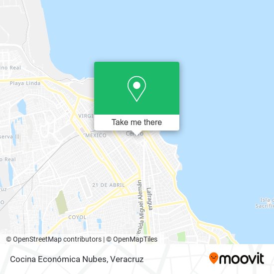Cocina Económica Nubes map