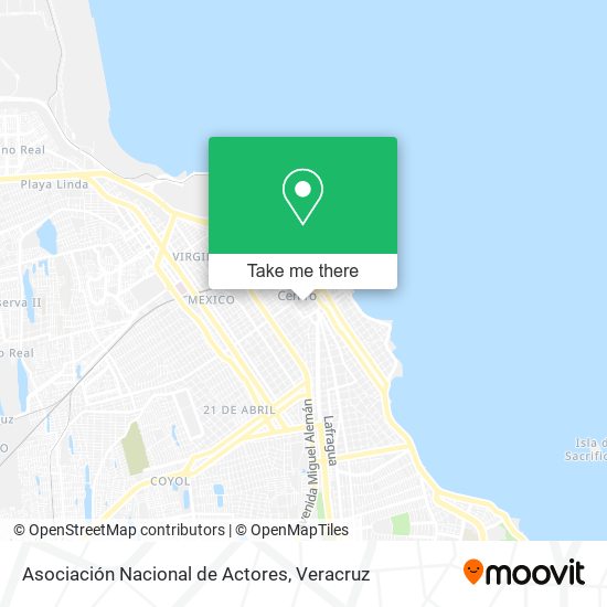 Asociación Nacional de Actores map