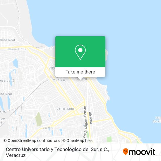 Mapa de Centro Universitario y Tecnológico del Sur, s.C.