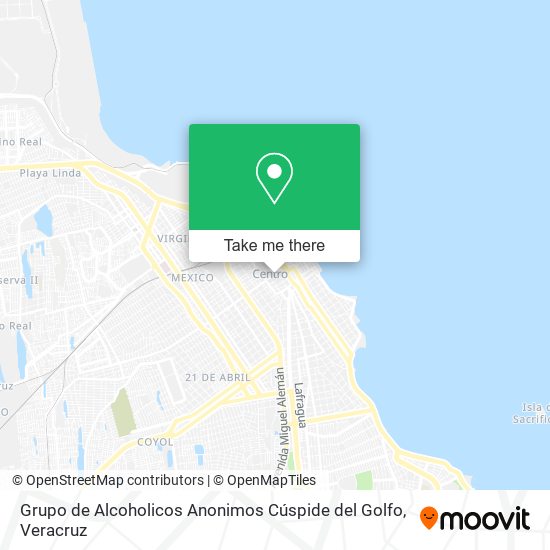 Grupo de Alcoholicos Anonimos Cúspide del Golfo map