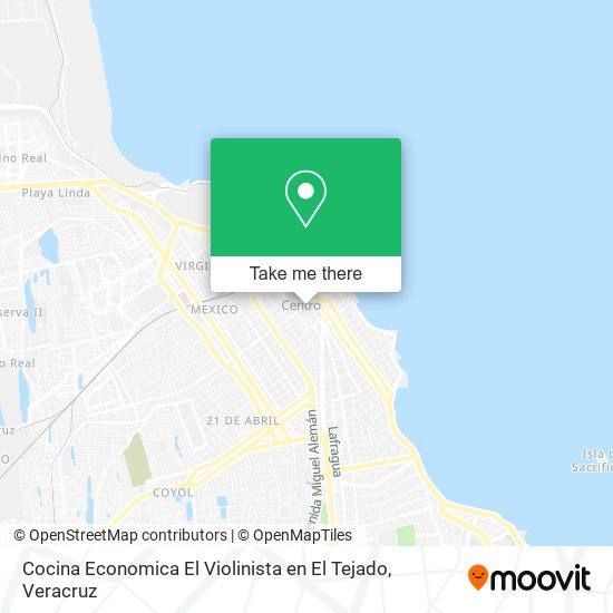 Mapa de Cocina Economica El Violinista en El Tejado