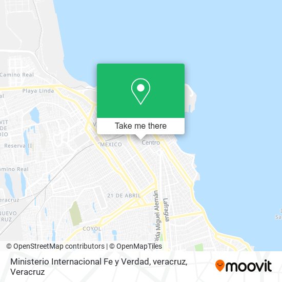 Mapa de Ministerio Internacional Fe y Verdad, veracruz