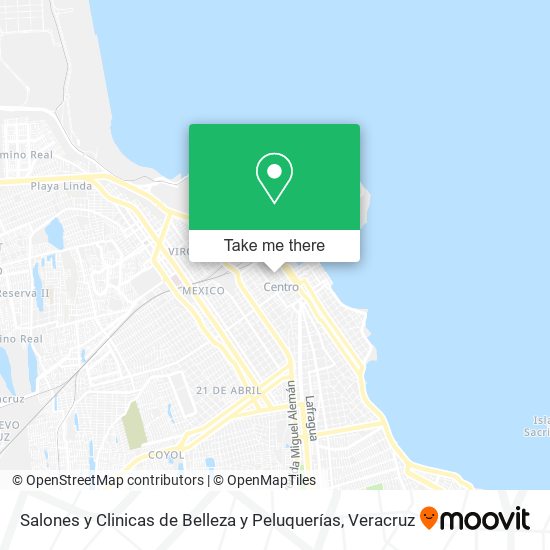 Salones y Clinicas de Belleza y Peluquerías map