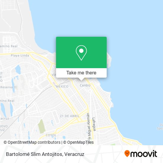 Mapa de Bartolomé Slim Antojitos