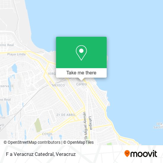 Mapa de F a Veracruz Catedral