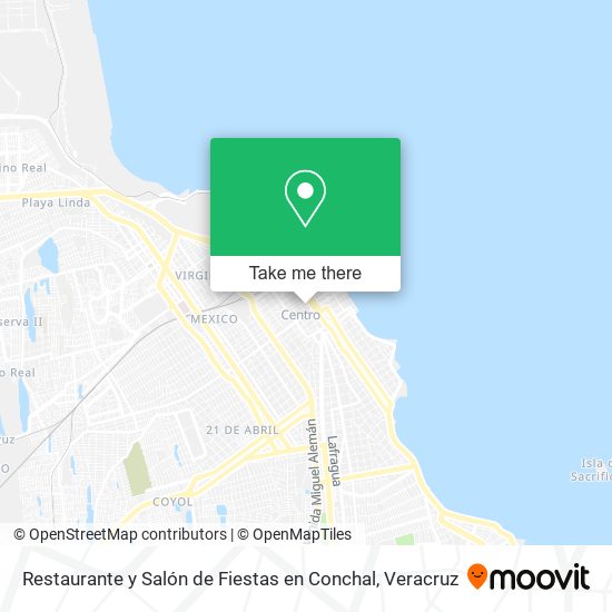Restaurante y Salón de Fiestas en Conchal map