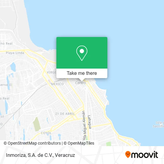 Inmoriza, S.A. de C.V. map