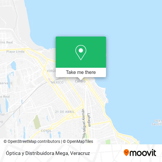 Óptica y Distribuidora Mega map