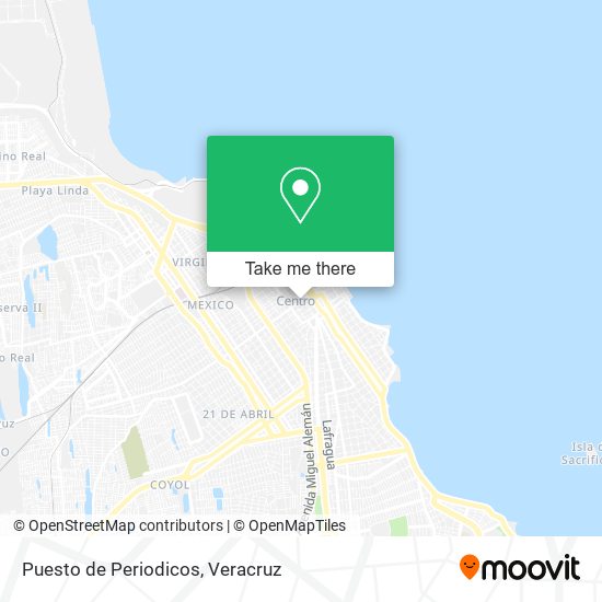 Mapa de Puesto de Periodicos