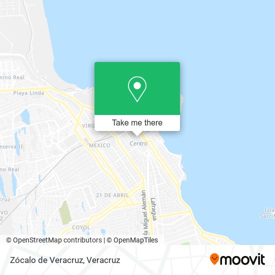 Zócalo de Veracruz map
