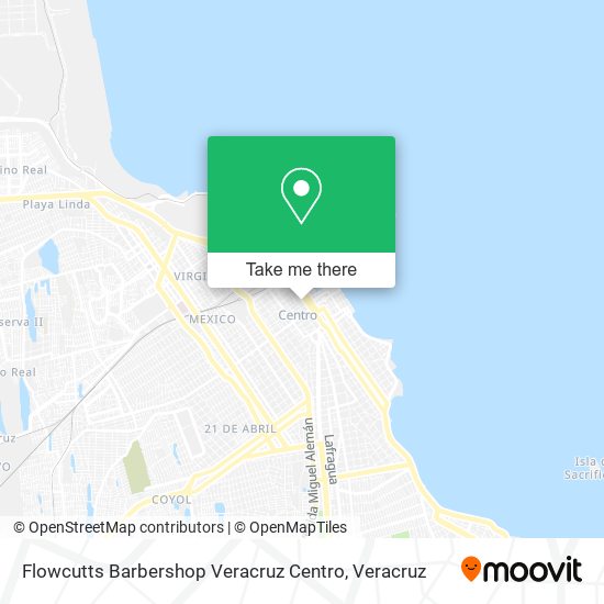 Mapa de Flowcutts Barbershop Veracruz Centro