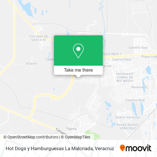 Mapa de Hot Dogs y Hamburguesas La Malcriada
