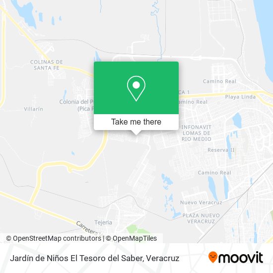 Jardín de Niños El Tesoro del Saber map
