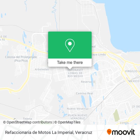 Mapa de Refaccionaria de Motos La Imperial