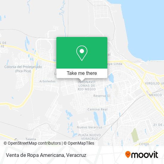 Venta de Ropa Americana map