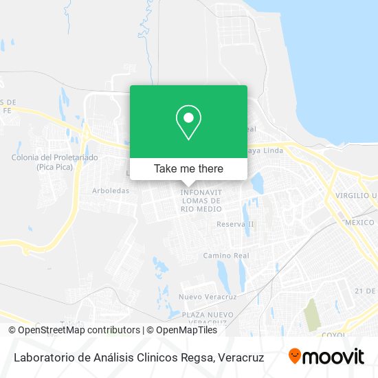 Laboratorio de Análisis Clinicos Regsa map
