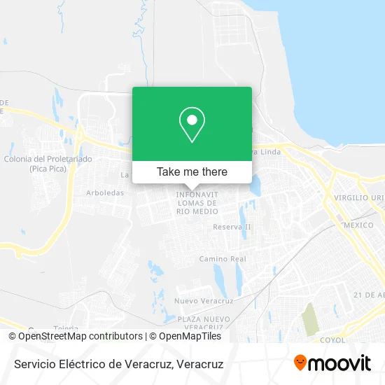 Servicio Eléctrico de Veracruz map