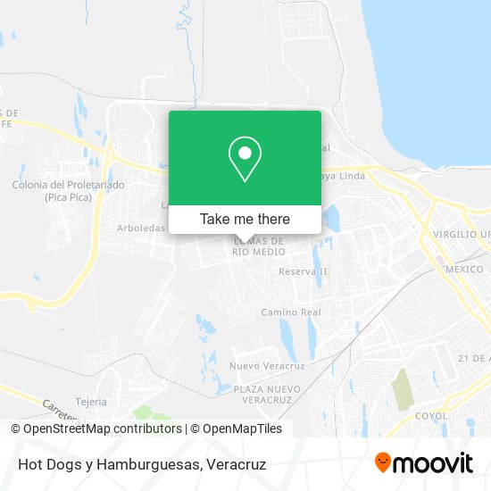 Hot Dogs y Hamburguesas map