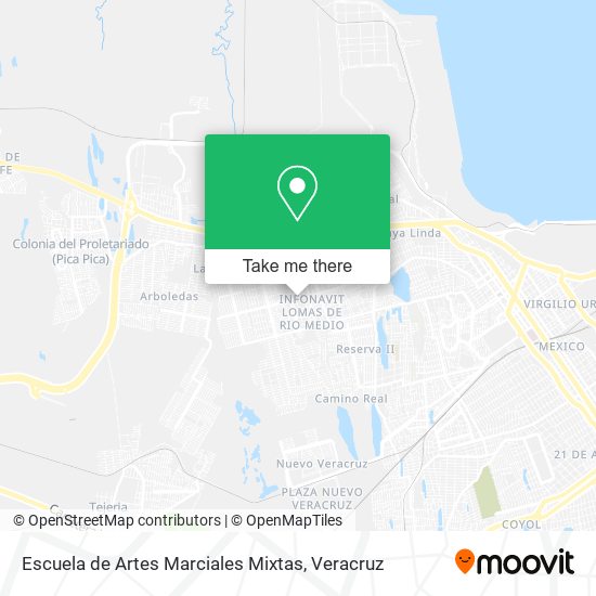 Mapa de Escuela de Artes Marciales Mixtas