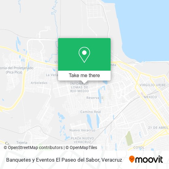 Banquetes y Eventos El Paseo del Sabor map