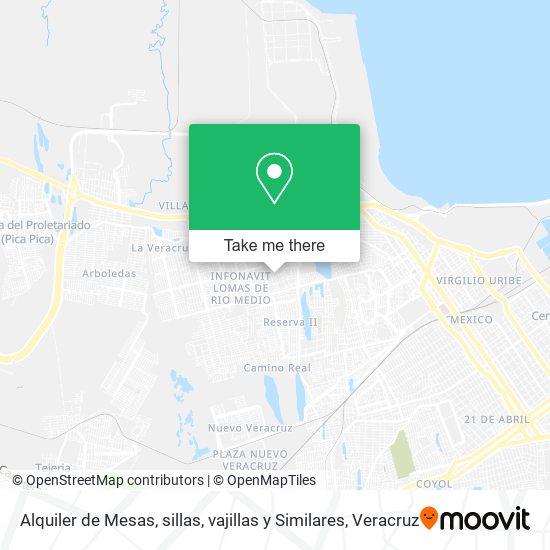 Alquiler de Mesas, sillas, vajillas y Similares map