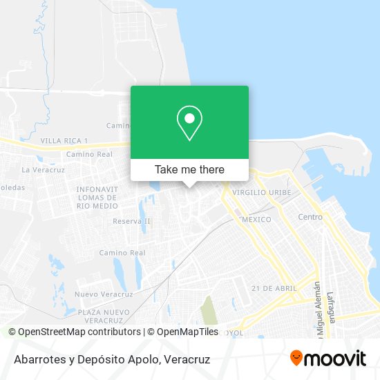 Abarrotes y Depósito Apolo map