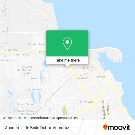 Mapa de Academia de Baile Dubai