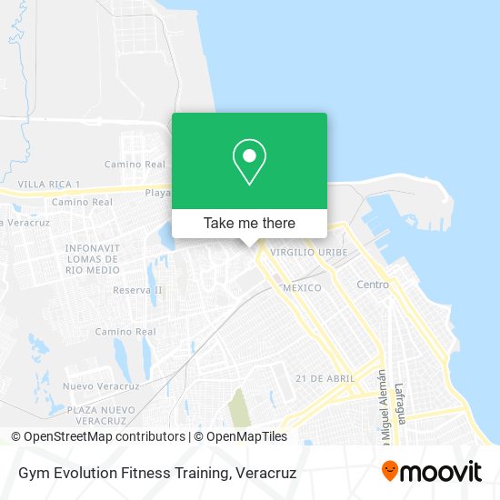 Gym Evolution Fitness Training map