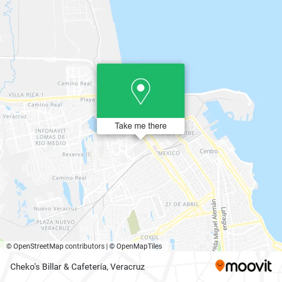Cheko's Billar & Cafetería map