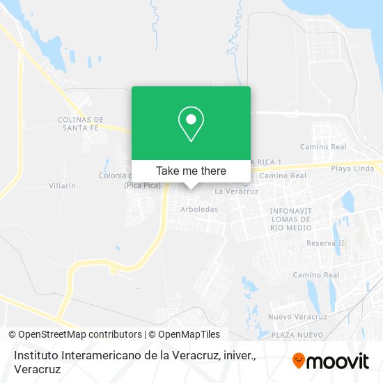 Mapa de Instituto Interamericano de la Veracruz, iniver.