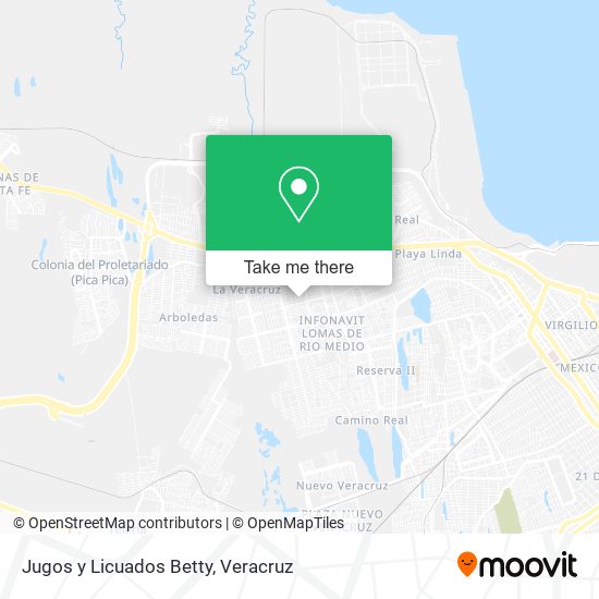 Jugos y Licuados Betty map