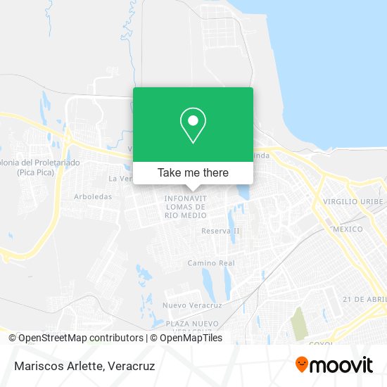 Mapa de Mariscos Arlette