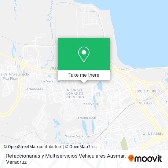 Mapa de Refaccionarias y Multiservicios Vehiculares Ausmar