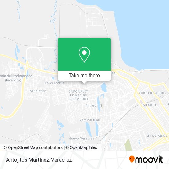Antojitos Martínez map