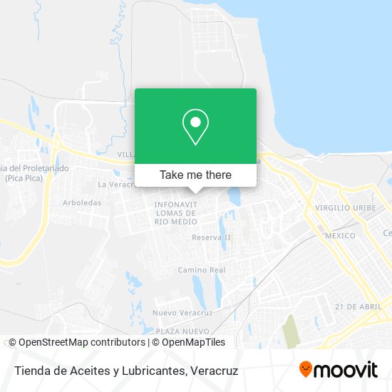 Mapa de Tienda de Aceites y Lubricantes