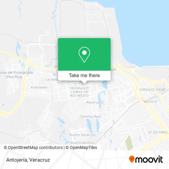 Antojería map