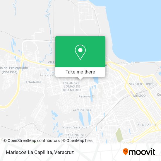 Mariscos La Capillita map