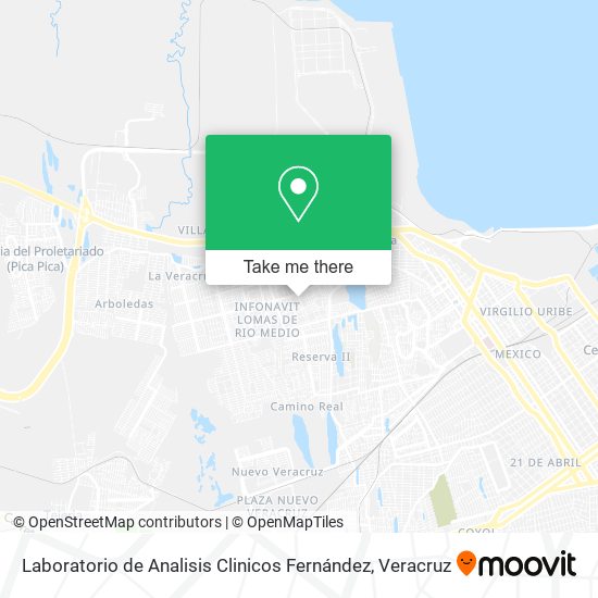 Mapa de Laboratorio de Analisis Clinicos Fernández