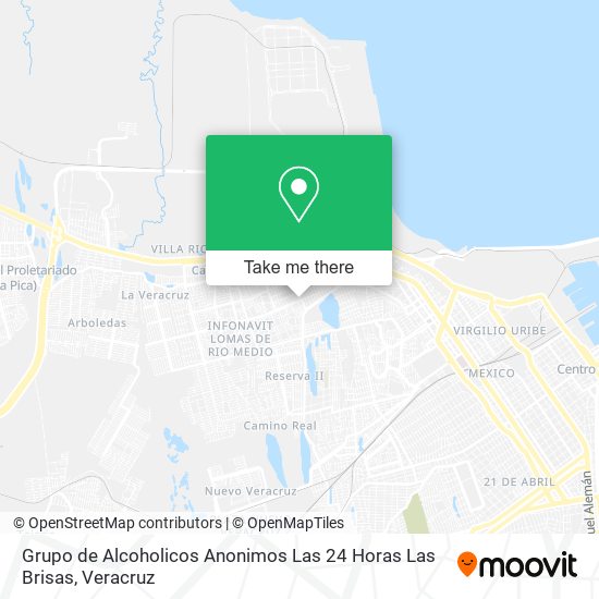Grupo de Alcoholicos Anonimos Las 24 Horas Las Brisas map